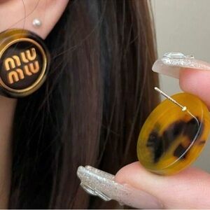 Miu Tortoiseshell Earrings